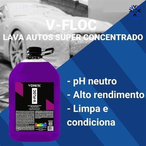 V Floc L Vonixx Shampoo Lava Autos Automotivo Concentrado Neutro