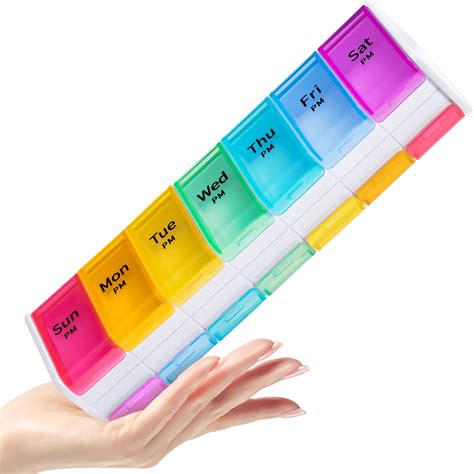 Extra Large Weekly Pill Organizer Times A Day Xl Am Pm Pill Box