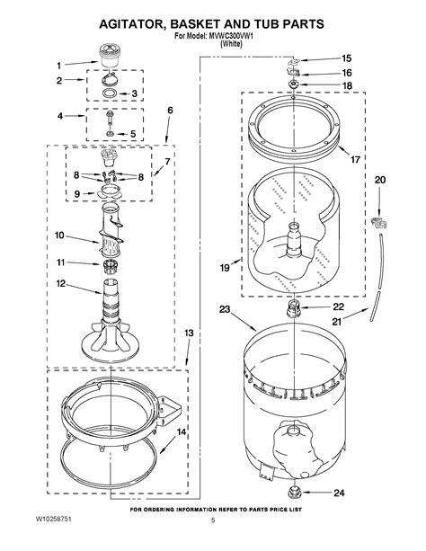 Maytag MVWC300VW1 Parts List Reliable Parts