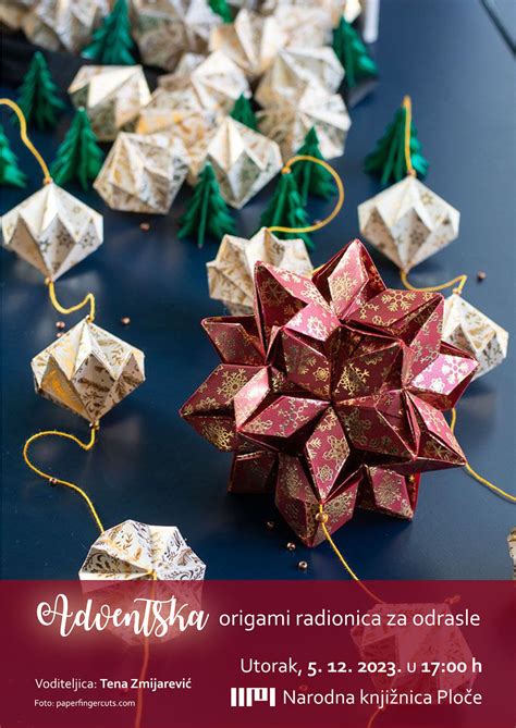 Narodna Knji Nica Plo E Adventska Origami Radionica Za Odrasle