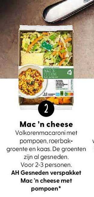 Ah Gesneden Verspakket Mac N Cheese Met Pompoen Aanbieding Bij