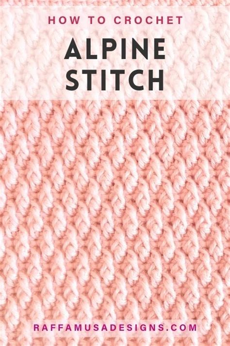 How To Crochet Alpine Stitch Free Step By Step Tutorial