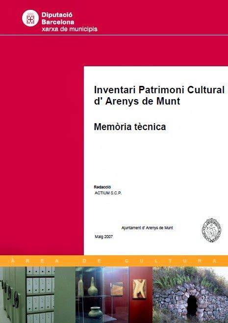 Arenys De Munt Bibliografia Dispersa Inventari Del Patrimoni