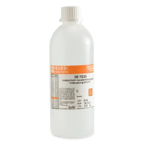 Solución de Calibración de Conductividad 111800 μS cm botella 500 mL