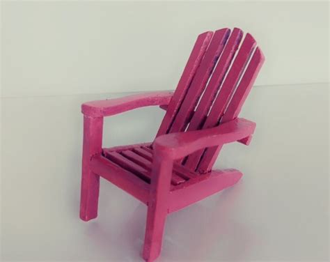 Handmade Pink Barbie Adirondack Chair, Barbie Doll Garden Patio ...