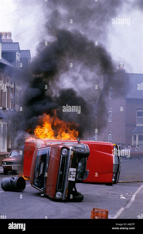 Handsworth Riots, Birmingham, England. 1985 The second Handsworth riots ...