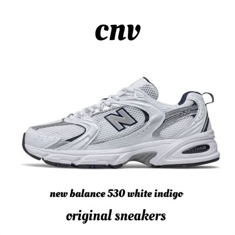 Jual New Balance White Indigo Shopee Indonesia