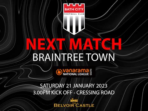 Bath City Fc Next Match Braintree Town Away Bath City Fc