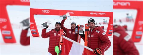 Celebrating Austrian Podium Sweep At Gurgl S Inaugural World Cup