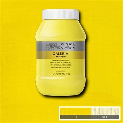 Pote Tinta Acrílica Galeria Winsor Newton 1l Cad Yellow Pale Hue em