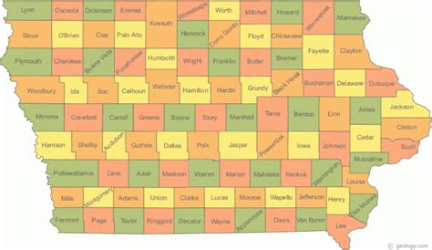 Iowa Us Courthouses Countiesmap