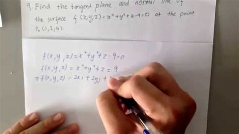 How To Find The Tangent Plane And Normal Line Youtube