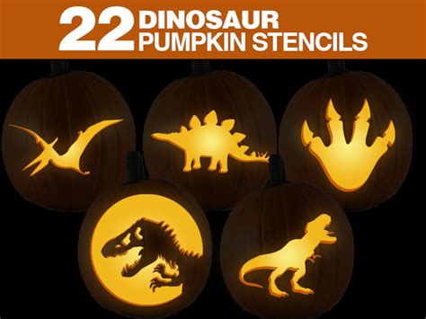 T Rex Pumpkin Carving Stencil