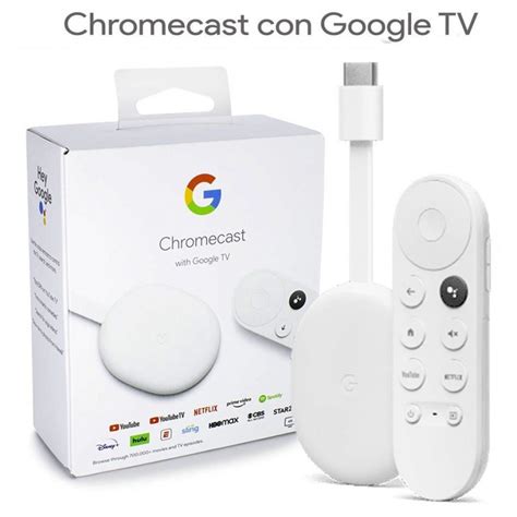 Google Chromecast 4 Smart Tv 4k Hdr Con Control Remoto Youtube Disney