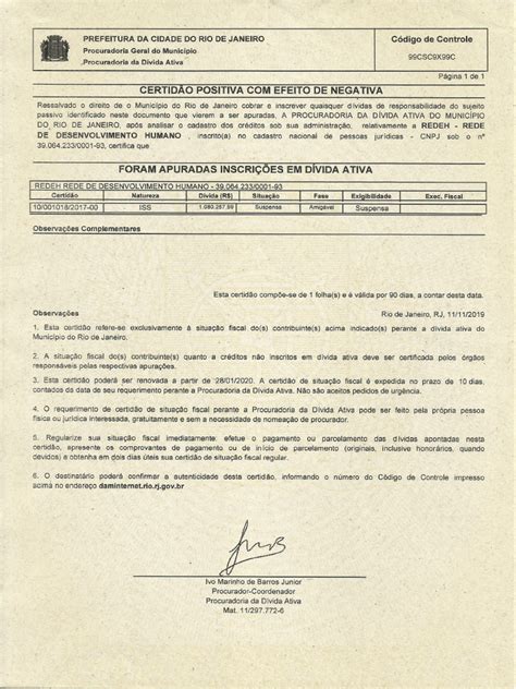 Certidão Negativa Do Conselho De Classe - Certidão Positiva Com Efeito de Negativa | PDF