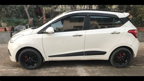 Customized Hyundai Grand I10 Stock Wheels Shiny Black Alloys India