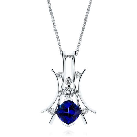 Custom Tanzanite And Diamond Pendant #103982 - Seattle Bellevue ...