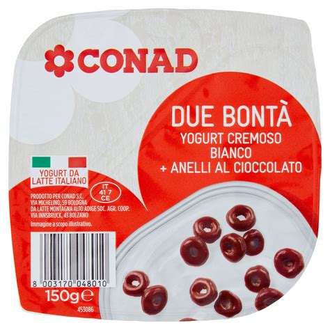 Due Bont Yogurt Bianco Anelli Al Cioccolato Conad