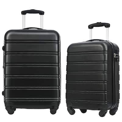 Hard Case Expandable Spinner Wheels 2 Piece Luggage Set ABS Lightweight ...