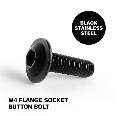 M4 M5 M6 M8 A2 BLACK STAINLESS HEX SOCKET FLANGED BUTTON HEAD ALLEN