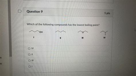 Solved Which Of The Following Compounds Has The Lowest Chegg