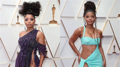 Oscars 2022 Chloe X Halle Break The Internet In Sexy Cutout Gowns That