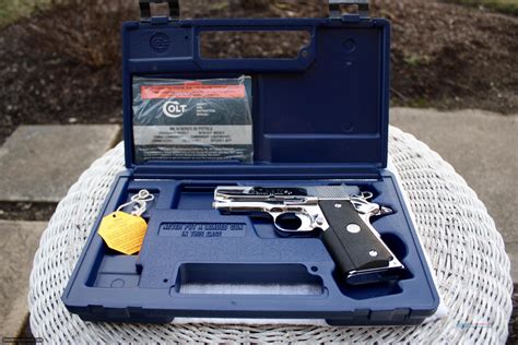 Colt Officers Mk Iv 45 Acp Bright Stainless Steel W Original Box Rare