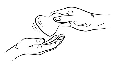 Donate Hand Drawn Concept Of Charity And Donation Hands Give And