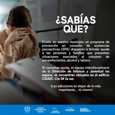 Programa de Sustancias Psicoactivas SPA Cajicá Alcaldía Municipal