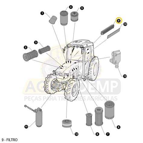 Filtro De Ar Condicionado Da Cabine Cnh Ford New Holland Tl