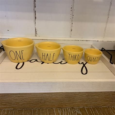 Rae Dunn Kitchen Rae Dunn Yellow Measuring Cups Htf Was Used In My