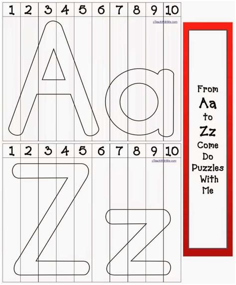 Alphabet Number Puzzles - Classroom Freebies