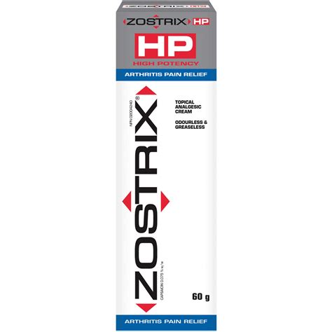 Zostrix Hp Capsaicin Pain Relief Cream For Arthritis And Muscular Pain