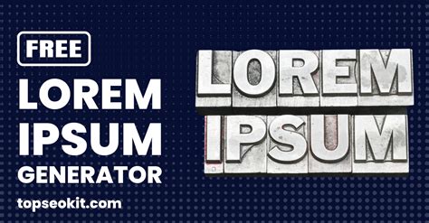 Lorem Ipsum Text Generator - One Click Copy & Paste - Top SEO Kit