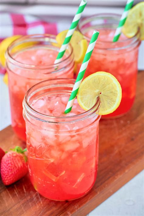 Glass Of Strawberry Lemonade