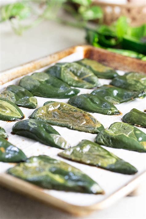 How To Roast Poblano Peppers In The Oven Lady Lees Home