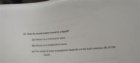 Answered 37 How Do Sound Waves Travel In A… Bartleby