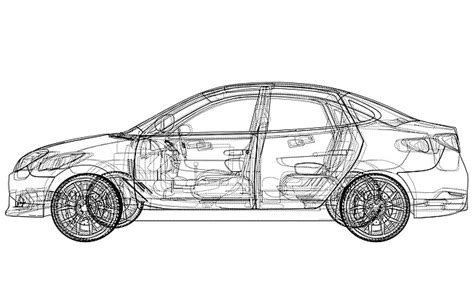 Concept Car Vector Blueprint Technology Vector Vector, Blueprint ...