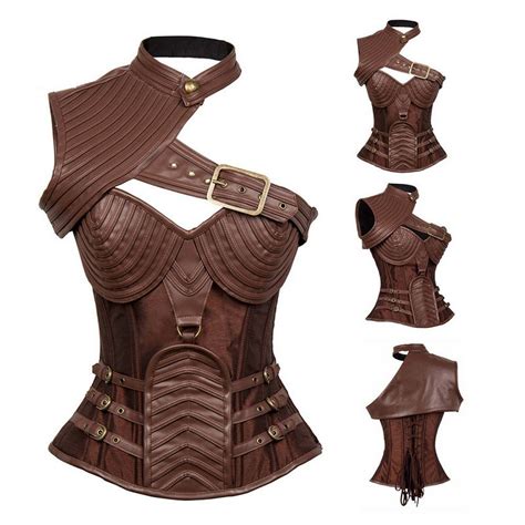 Moruya Battle Armour Corset In 2023 Leather Armor Steampunk Corset