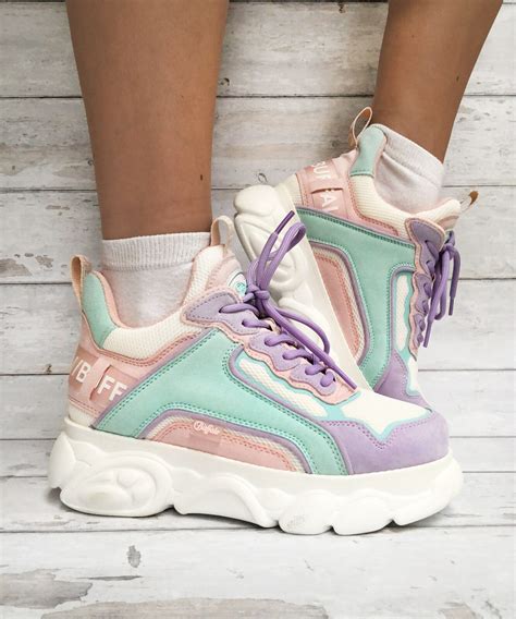 Catch The Last Couple Of Sizes Of These Pastel Buffalo Trainers At Asos