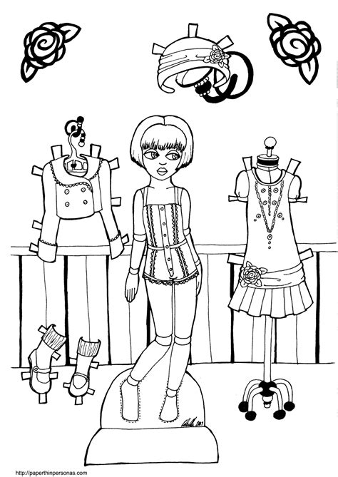 Ball Jointed Doll Paper Doll Coloring Sheets To Print • Paper Thin