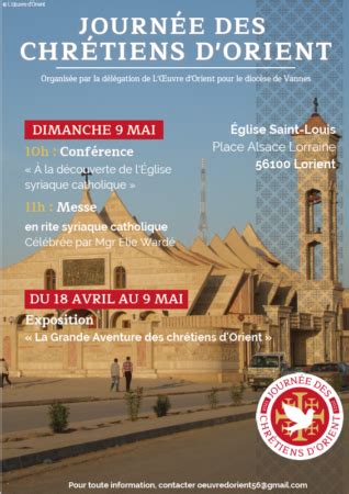 Journ E Annuelle Des Chr Tiens D Orient Dioc Se De Vannes