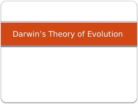 PPTX Darwins Theory Of Evolution Important Vocabulary Evolution