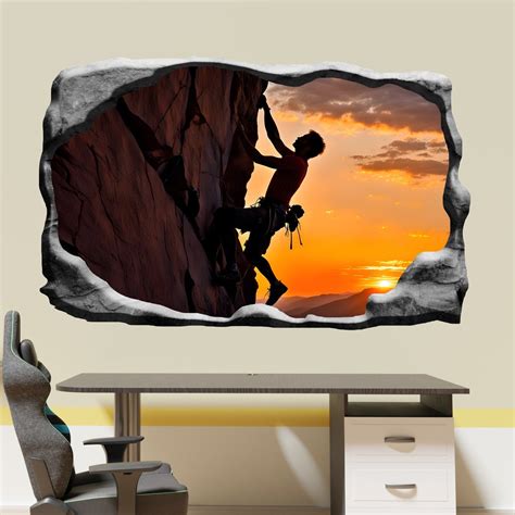 Rock Climbing Wall Sticker Decal Mural Art Poster Office Nursery Room