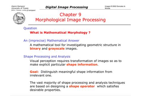 Chapter Morphological Image Processing Chapter