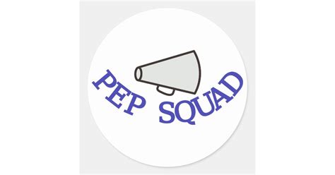 Pep Squad Classic Round Sticker Zazzle