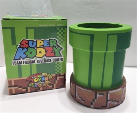 🍄 Nintendo Super Mario Bros Warp Pipe Foam Koozie Koozy Can Cooler Free