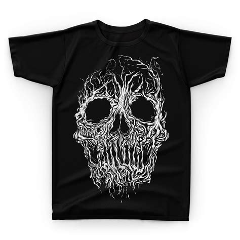 Camiseta Camisa Caveira Raiz Skull Tattoo Crânio E46 Elo7