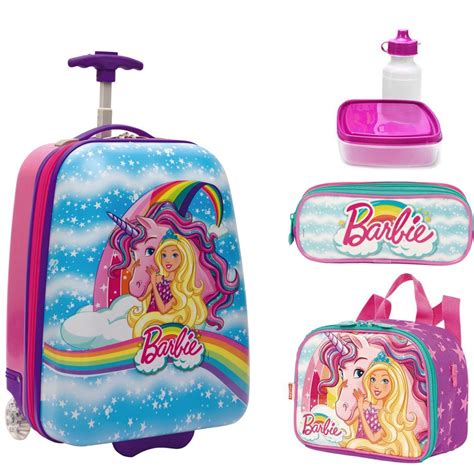 Kit Mochila Escolar Mala Barbie Unic Rnio Dreamtopia Sestini Em