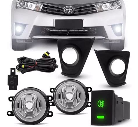 Kit Farol Milha Corolla 2017 2016 2015 Botao Modelo Original